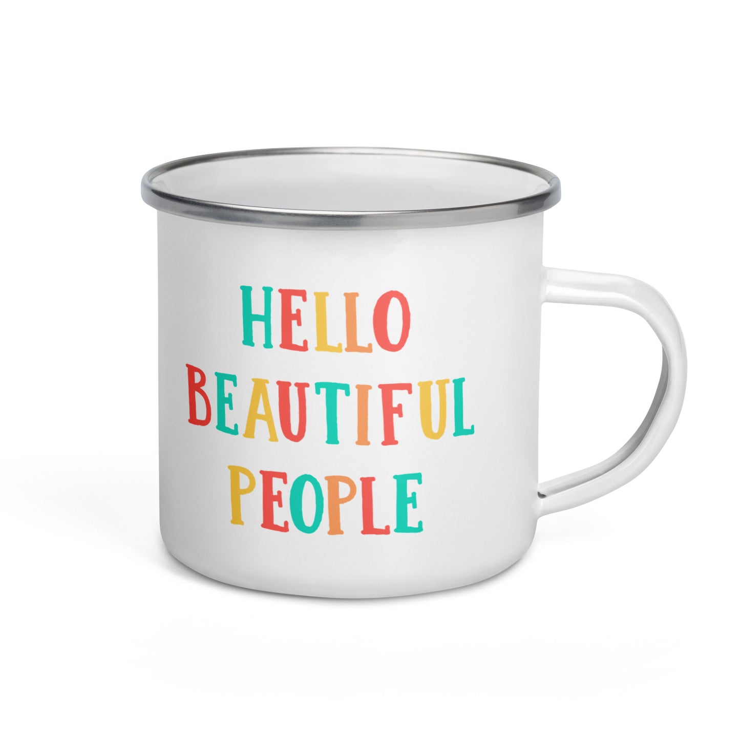 Enamel Mug - Hello Beautiful People OG (Thick Font)