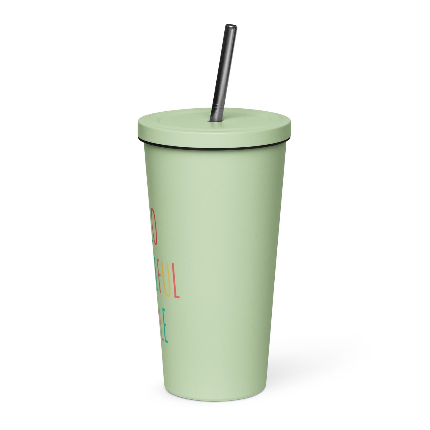 Hello Beautiful People - Insulated tumbler with a straw