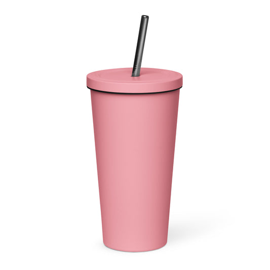 Hello Beautiful People - Insulated tumbler with a straw